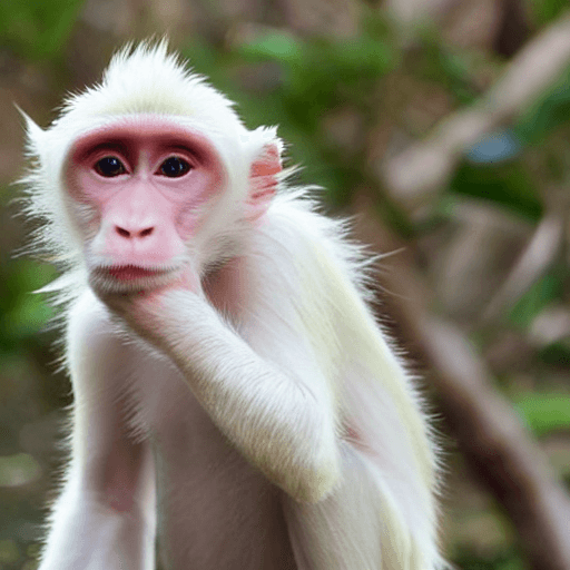 albino monkey picture 