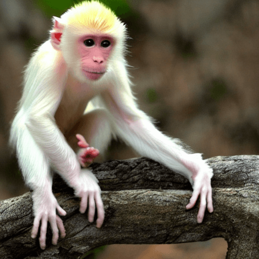 white monkey albino monkey picture