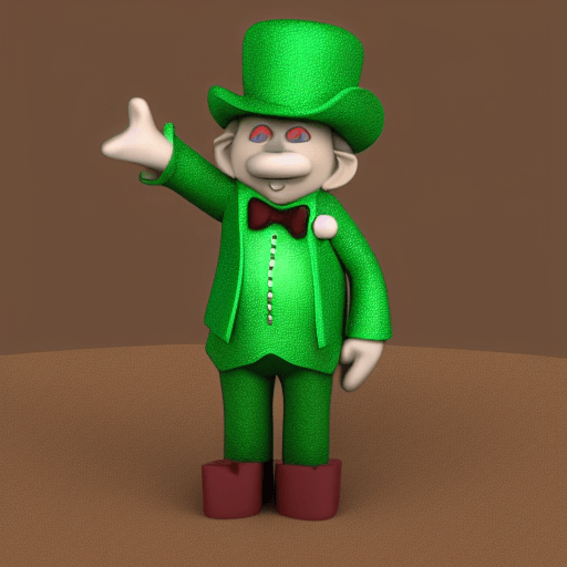 A leprechaun is typically 3-4 feet tall.