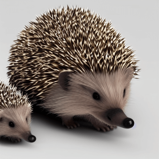 a hedgehog and a porcupine interacting together