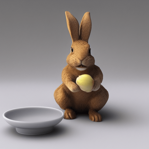 a rabbit eating onion in moderation