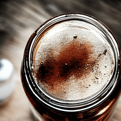 example of chemical change - a nail being rusted inside a jar of soda