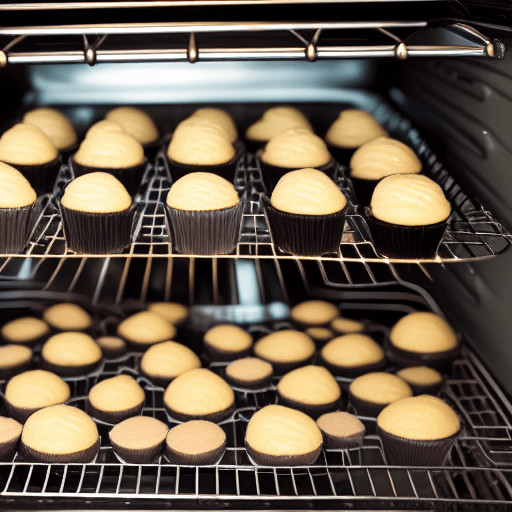 example of chemical change - cupcakes being formed in the hot oven
