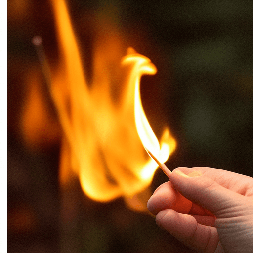 match stick being lit is an example of chemical change