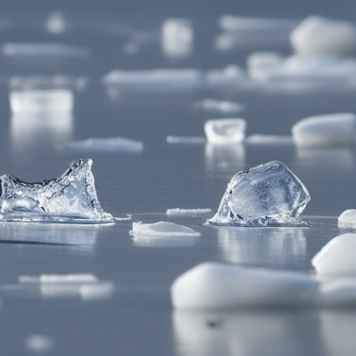 physical change example of ice melting on a hot surface
