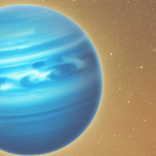 spaceship arriving at planet Neptune
