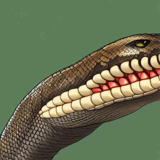 the teeth of an Anaconda snake