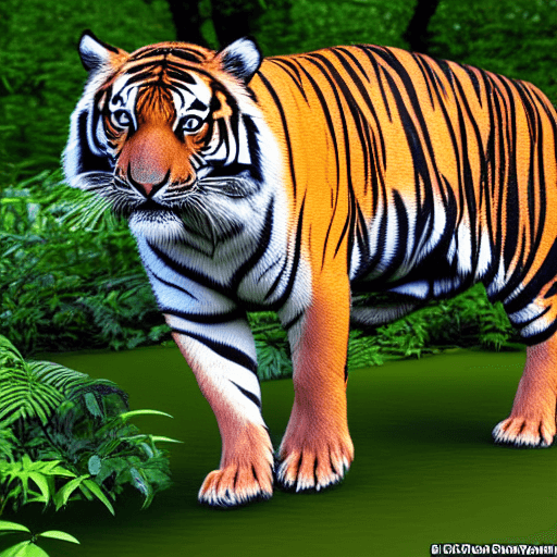 Bengal Tigers and Siberian Tigers in jungle together