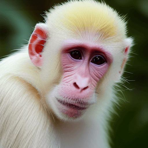 happy albino monkey