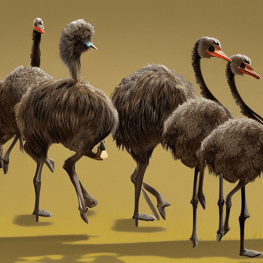 ostrich running at full speed