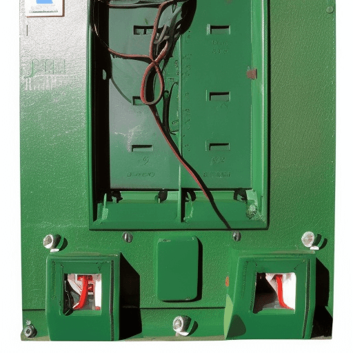A green electrical box is a safety feature used to protect people from the high voltages
