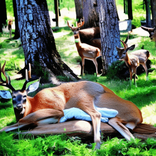 Where do deer sleep during summer?