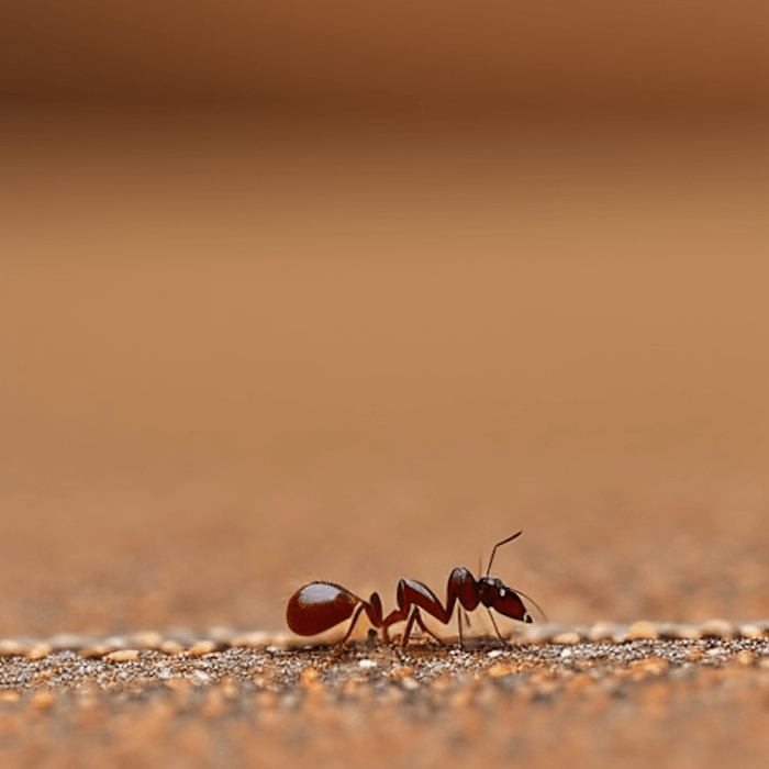 an ant being weighed on a scale