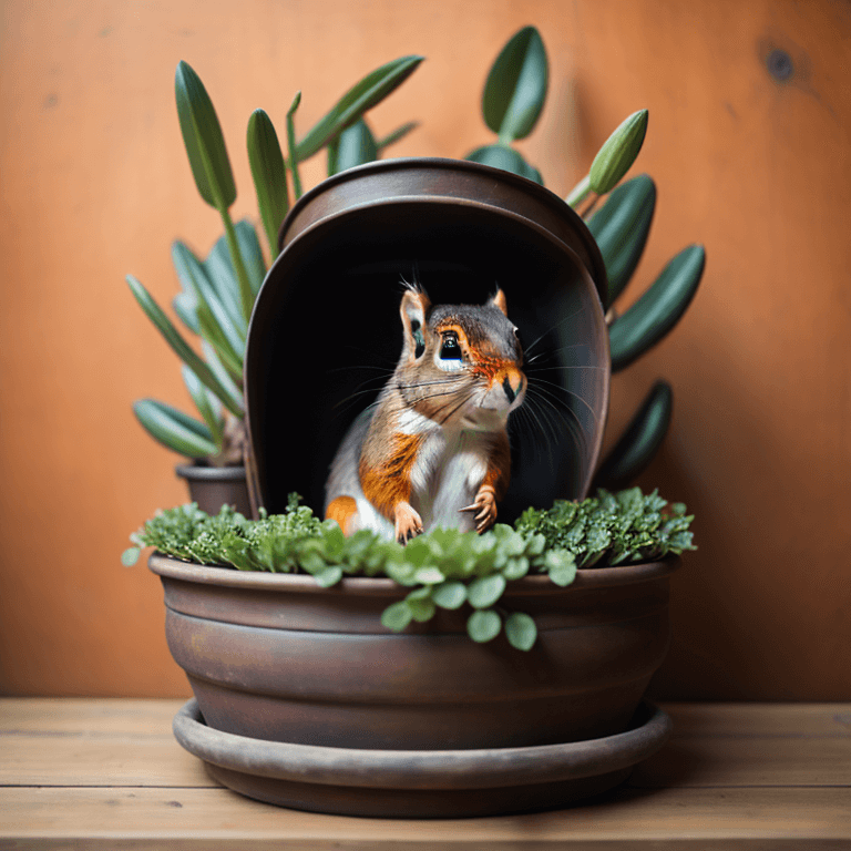 how to keep squirrels out of potted plants