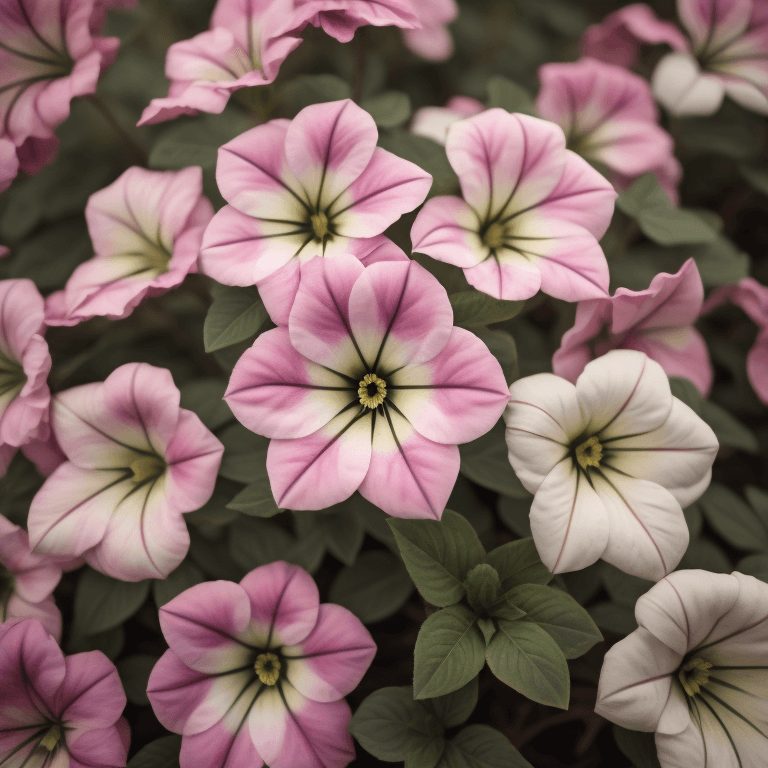 Petunias flowers - Flower with P letter