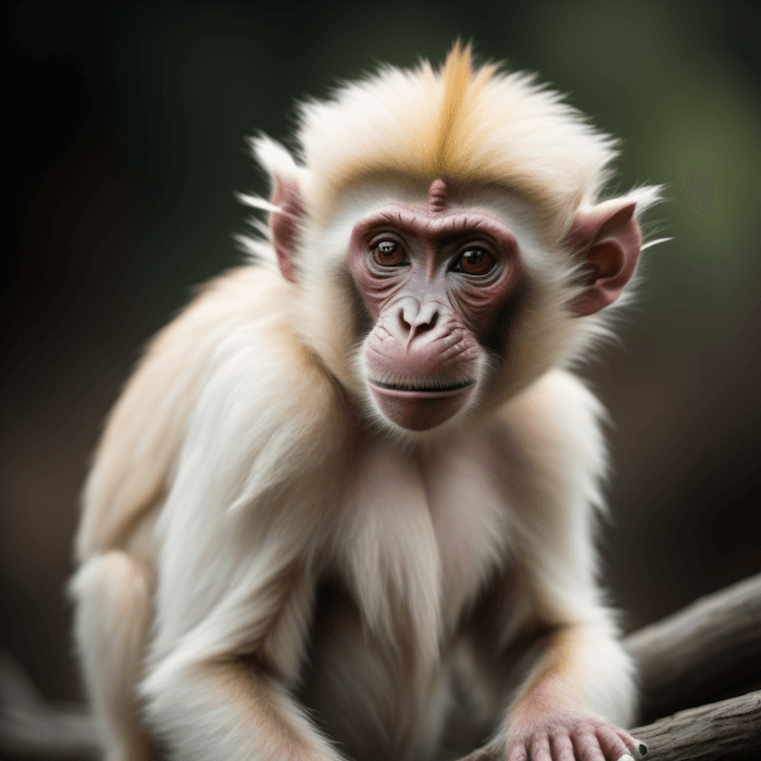 albino monkey is a monkey that lacks normal pigmentation